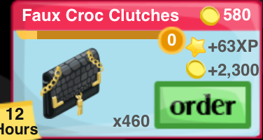 Faux Croc Clutch