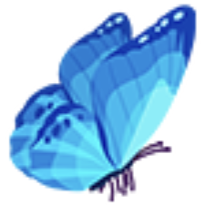  TL Part blue butterfly