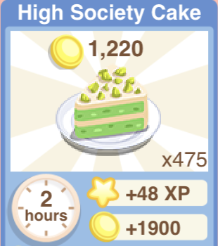 High Society Cake Recipe
