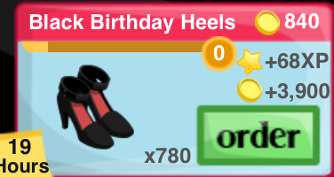 Black Birthday Heels Item