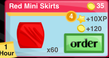 Red Mini Skirt Item