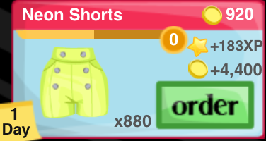Neon Shorts Item