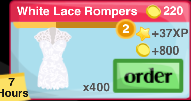 White Lace Romper Item