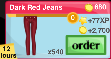 Dark Red Jeans Item
