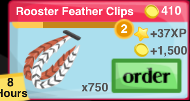 Rooster Feather Clips Item