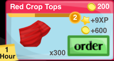Red Crop Tops Item