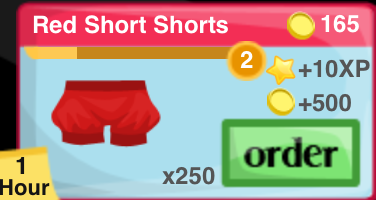 Red Short Shorts Item
