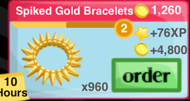 Spiked Gold Bracelet Item
