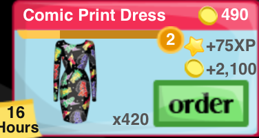 Comic Print Dress Item