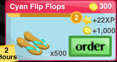 Cyan Flip Flops Item