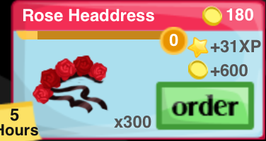 Rose Headdress Item