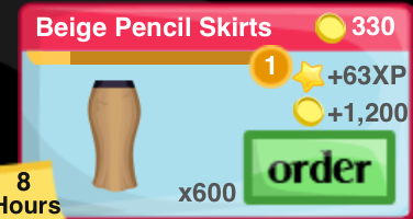 Beige Pencil Skirt Item