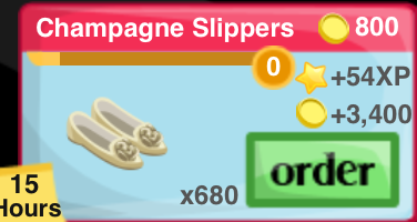 Champagne Slippers Item