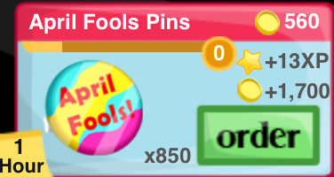 April Fools Pin Item