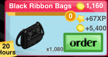 Black Ribbon Bag Item