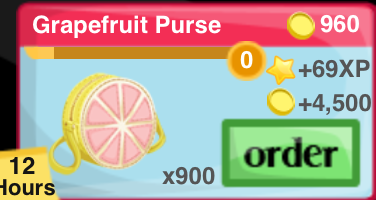 Grapefruit Purse Item