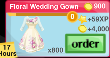 Floral Wedding Gown Item