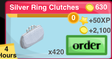 Silver Ring Clutch Item