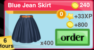 Blue Jean Skirt Item