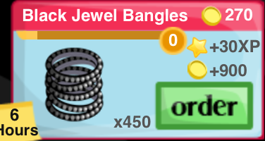 Black Jewel Bangles Item