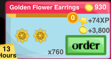 Golden Flower Earrings Item