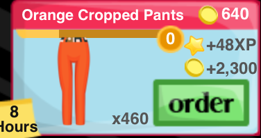 Orange Cropped Pants Item