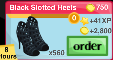 Black Slotted Heels Item