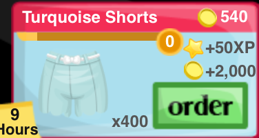 Turquoise Shorts Item