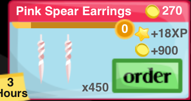 Pink Spear Earrings Item