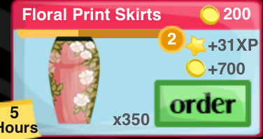 Floral Print Skirt Item