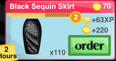 Black Sequin Skirt Item