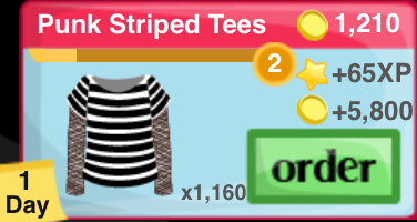 Punk Striped Tees Item