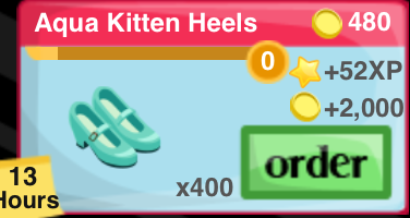 Aqua Kitten Heels Item