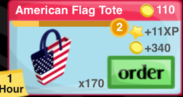 American Flag Tote Item