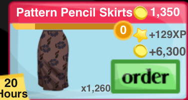 Pattern Pencil Skirt Item