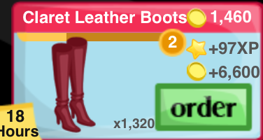 Claret Leather Boots Item