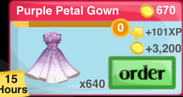 Purple Petal Gown Item