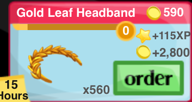 Gold Leaf Headband Item