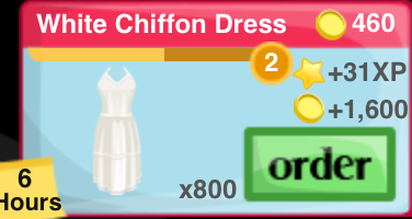 White Chiffon Dress Item
