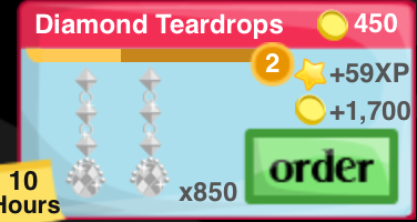 Diamond Teardrops Item