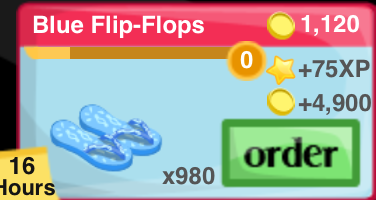Blue Flip Flops Item