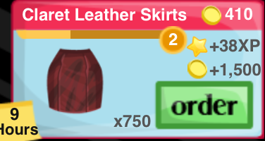Claret Leather Skirt Item