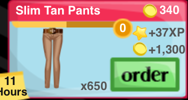 Slim Tan Pants Item