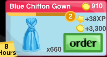 Blue Chiffon Gown Item