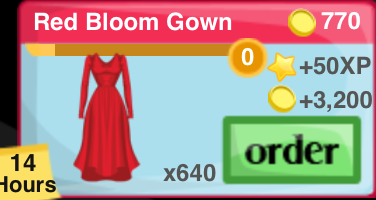 Red Bloom Gown Item