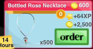 Bottled Rose Necklace Item