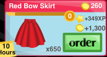 Red Bow Skirt Item