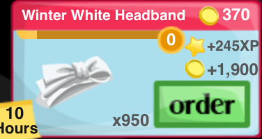 Winter White Headband Item