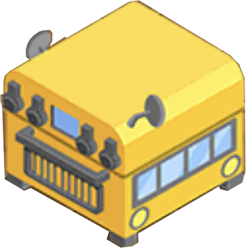 Yellow Bus Oven Appliance
