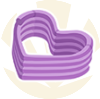  TL Part lilac heart coil